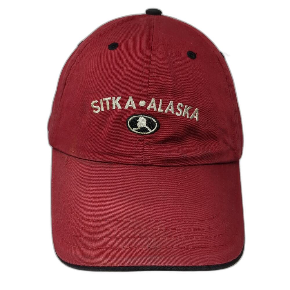 Sitka Alaska Slideback Baseball Cap Red One Size 6 Panel Polar Graphics, USA Inc